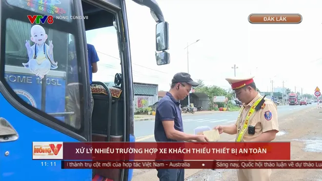 Xe khách thiếu thiết bị an toàn, Đắk Lắk xử lý 15 trường hợp trong một tuần- Ảnh 1. Xe khách thiếu thiết bị an toàn, Đắk Lắk xử lý 15 trường hợp trong một tuần- Ảnh 1.