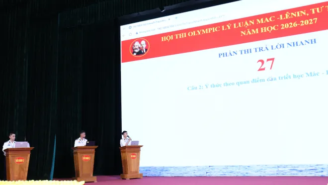 S&ocirc;i nổi Hội thi Olympic c&aacute;c m&ocirc;n khoa học M&aacute;c - L&ecirc;nin v&agrave; nhận thức ch&iacute;nh trị - x&atilde; hội - Ảnh 3.