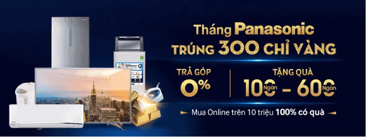 Mua Panasonic tại Điện máy Xanh, trúng ngay 300 chỉ vàng - Ảnh 1. Mua Panasonic tại Điện máy Xanh, trúng ngay 300 chỉ vàng - Ảnh 1.