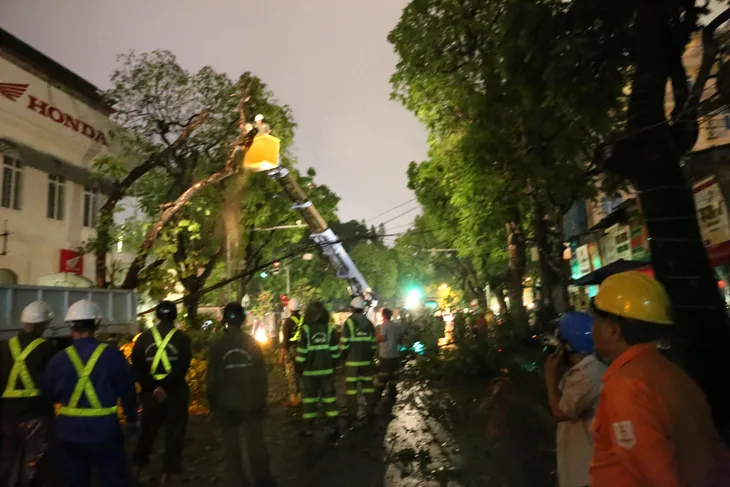 Hà Nội: Cành cây cổ thụ gãy làm 2 người bị thương sau cơn mưa - Ảnh 3. Hà Nội: Cành cây cổ thụ gãy làm 2 người bị thương sau cơn mưa - Ảnh 3.