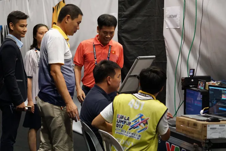 Đài THVN ghi hình trực tiếp thi đấu bóng chuyền nam và nữ tại SEA Games 29 - Ảnh 1. Đài THVN ghi hình trực tiếp thi đấu bóng chuyền nam và nữ tại SEA Games 29 - Ảnh 1.