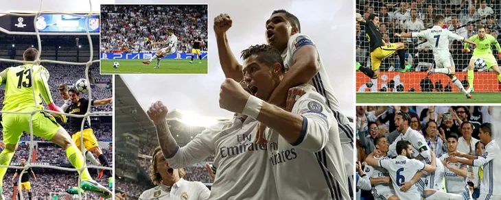 Real Madrid 3-0 Atletico Madrid: Ronaldo lập hattrick, Real Madrid đặt một chân vào chung kết - Ảnh 1. Real Madrid 3-0 Atletico Madrid: Ronaldo lập hattrick, Real Madrid đặt một chân vào chung kết - Ảnh 1.