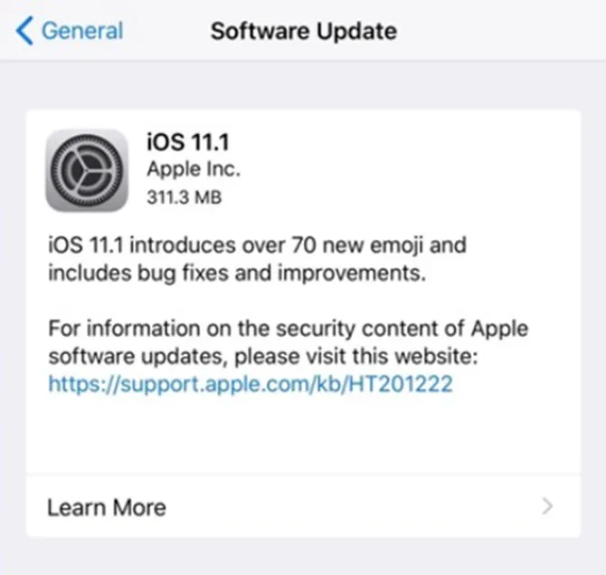 Apple chính thức phát hành phiên bản iOS 11.1 - Ảnh 2. Apple chính thức phát hành phiên bản iOS 11.1 - Ảnh 2.