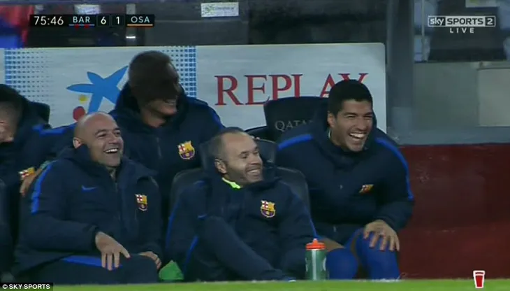 Đồng đội phì cười sau bàn thắng đầu tiên của Mascherano cho Barcelona - Ảnh 1. Đồng đội phì cười sau bàn thắng đầu tiên của Mascherano cho Barcelona - Ảnh 1.