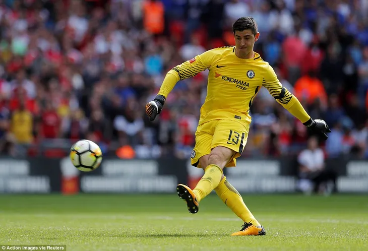 Courtois sút bóng trúng xà ngang trong loạt đá luân lưu Courtois sút bóng trúng xà ngang trong loạt đá luân lưu