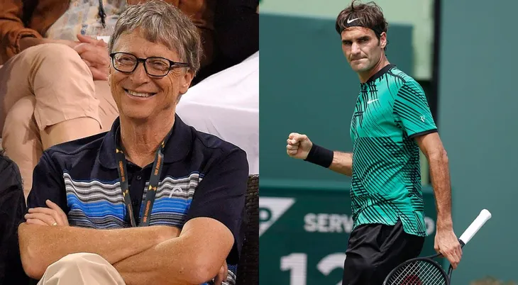 Roger Federer ra sân thi đấu cùng… tỷ phú Bill Gates - Ảnh 1. Roger Federer ra sân thi đấu cùng… tỷ phú Bill Gates - Ảnh 1.