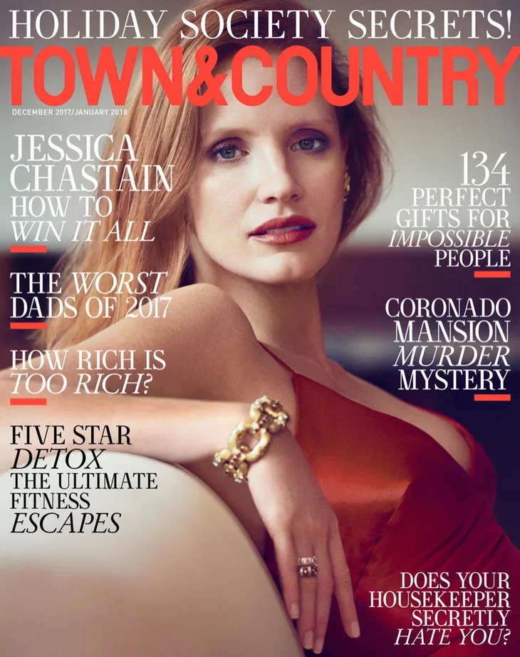Jessica Chastain đẹp mê hồn trên Town & Country - Ảnh 8. Jessica Chastain đẹp mê hồn trên Town & Country - Ảnh 8.