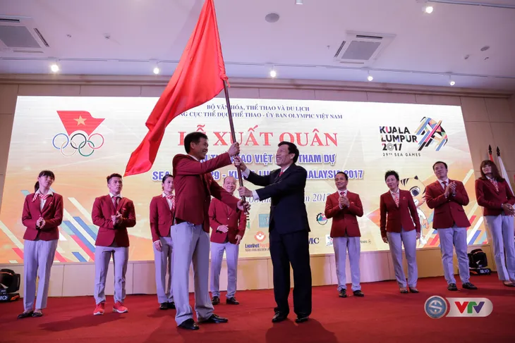 Lễ xuất quân Đoàn Thể thao Việt Nam tham dự SEA Games 29 - Ảnh 3. Lễ xuất quân Đoàn Thể thao Việt Nam tham dự SEA Games 29 - Ảnh 3.