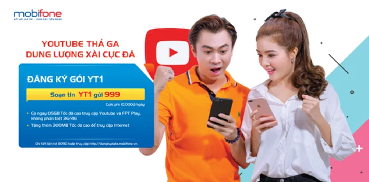 “Điểm danh” các gói 3G/4G đặc biệt truy cập YouTube của MobiFone - Ảnh 1. “Điểm danh” các gói 3G/4G đặc biệt truy cập YouTube của MobiFone - Ảnh 1.