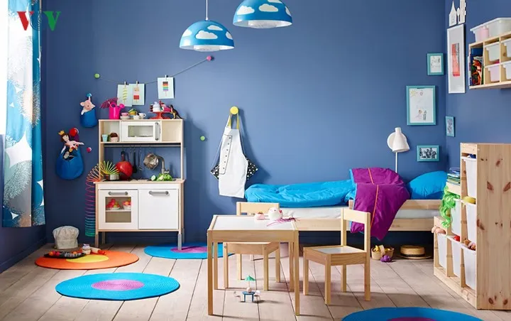Nội thất phòng ngủ nổi bật với sắc xanh lam - Ảnh 1. Nội thất phòng ngủ nổi bật với sắc xanh lam - Ảnh 1.