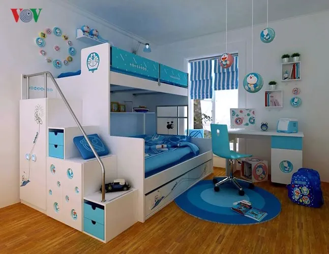 Nội thất phòng ngủ nổi bật với sắc xanh lam - Ảnh 5. Nội thất phòng ngủ nổi bật với sắc xanh lam - Ảnh 5.