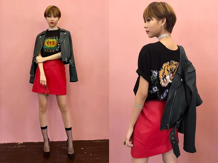 Cắt tóc tém, Phí Phương Anh gây ấn tượng với street style chất miễn bàn - Ảnh 7. Cắt tóc tém, Phí Phương Anh gây ấn tượng với street style chất miễn bàn - Ảnh 7.