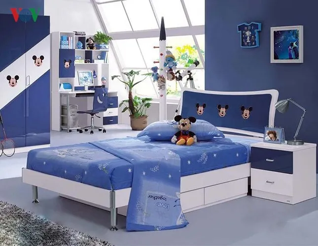 Nội thất phòng ngủ nổi bật với sắc xanh lam - Ảnh 6. Nội thất phòng ngủ nổi bật với sắc xanh lam - Ảnh 6.
