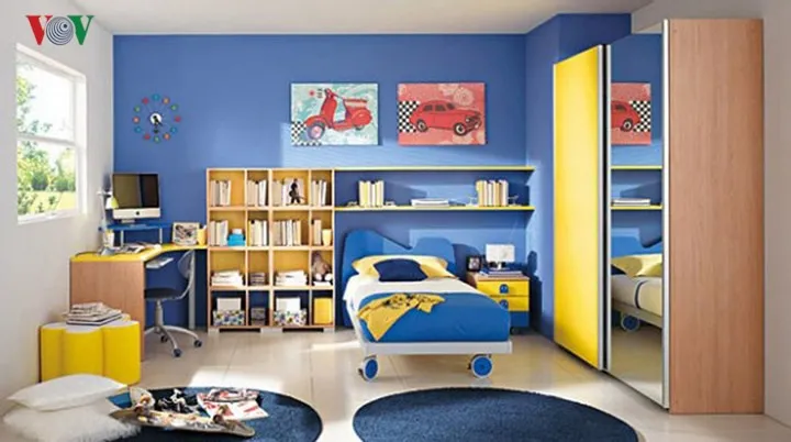 Nội thất phòng ngủ nổi bật với sắc xanh lam - Ảnh 8. Nội thất phòng ngủ nổi bật với sắc xanh lam - Ảnh 8.
