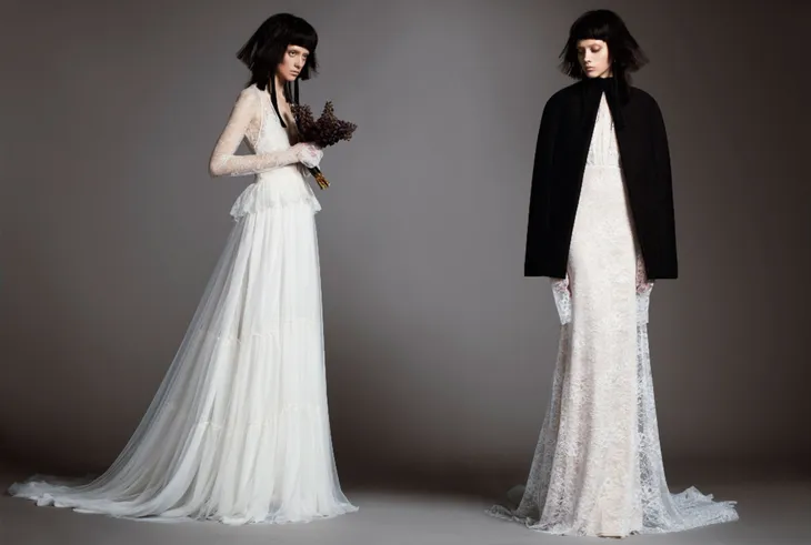 Không khoe eo thon, Vera Wang tung váy cưới ma mị, phá cách - Ảnh 11.