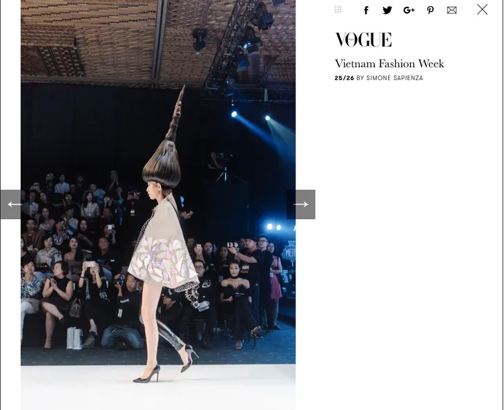 Tuần lễ thời trang Quốc tế Việt Nam Xuân Hè 2017 xuất hiện hoành tráng trên Vogue Ý - Ảnh 2. Tuần lễ thời trang Quốc tế Việt Nam Xuân Hè 2017 xuất hiện hoành tráng trên Vogue Ý - Ảnh 2.