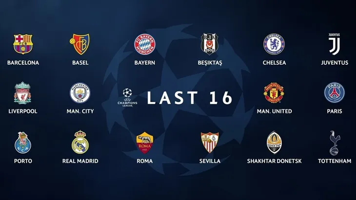 Xác định 16 đội góp mặt vòng 1/8 Champions League: Bóng đá Anh làm nên lịch sử - Ảnh 1. Xác định 16 đội góp mặt vòng 1/8 Champions League: Bóng đá Anh làm nên lịch sử - Ảnh 1.