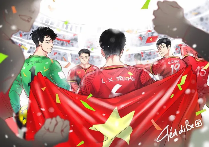 Chết ngất với loạt tranh hoạt hình siêu đáng yêu về U23 của cộng đồng mạng - Ảnh 13. Chết ngất với loạt tranh hoạt hình siêu đáng yêu về U23 của cộng đồng mạng - Ảnh 13.