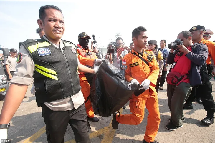 Hiện trường tai nạn máy bay thảm khốc chở 189 người của hãng hàng không Indonesia - Ảnh 12. Hiện trường tai nạn máy bay thảm khốc chở 189 người của hãng hàng không Indonesia - Ảnh 12.