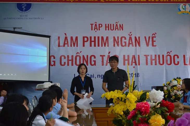 Học sinh Lào Cai hào hứng với cuộc thi làm phim ngắn về phòng chống tác hại của thuốc lá - Ảnh 5.