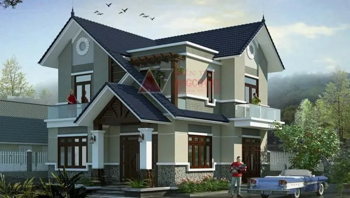 10 thiết kế biệt thự 2 tầng có mức đầu tư vừa phải - Ảnh 2. 10 thiết kế biệt thự 2 tầng có mức đầu tư vừa phải - Ảnh 2.