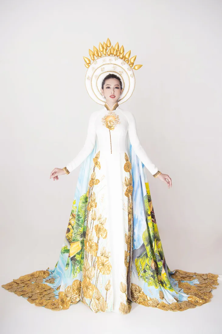 Thuỳ Tiên hé lộ trang phục truyền thống khi vừa lọt Top 8 Miss International - Ảnh 4. Thuỳ Tiên hé lộ trang phục truyền thống khi vừa lọt Top 8 Miss International - Ảnh 4.