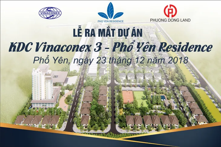 Ngày 23/12/2018, Vinaconex 3 chính thức cho ra mắt dự án Phổ Yên Residence - Ảnh 1. Ngày 23/12/2018, Vinaconex 3 chính thức cho ra mắt dự án Phổ Yên Residence - Ảnh 1.