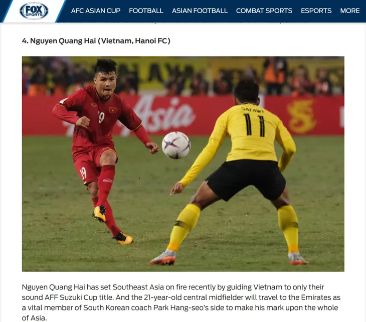 Báo châu Á khuyên Quang Hải nên xuất ngoại sau Asian Cup 2019 - Ảnh 1. Báo châu Á khuyên Quang Hải nên xuất ngoại sau Asian Cup 2019 - Ảnh 1.