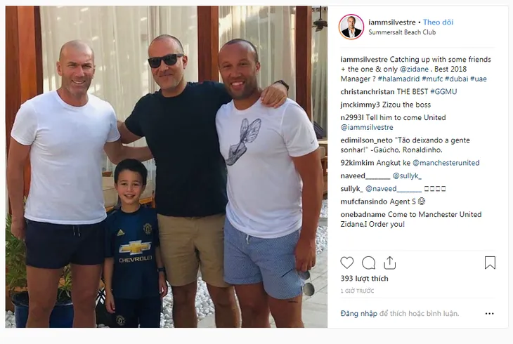 Đại sứ Manchester United gặp Zinedine Zidane tại Dubai - Ảnh 1.