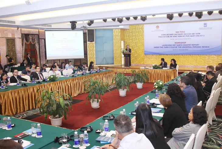Hội thảo Công bố Báo cáo quốc gia UPR chu kỳ III - Ảnh 4. Hội thảo Công bố Báo cáo quốc gia UPR chu kỳ III - Ảnh 4.