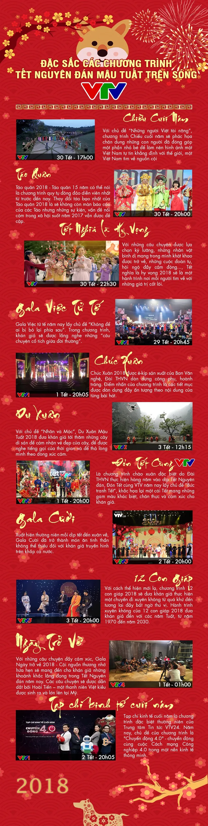 [INFOGRAPHIC] Đặc sắc các chương trình Tết Nguyên đán Mậu Tuất trên sóng VTV - Ảnh 1.