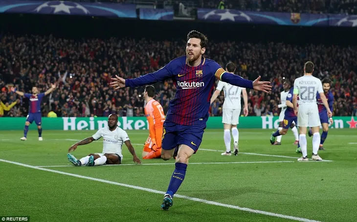Messi cán mốc 100 bàn tại Champions League - Ảnh 1. Messi cán mốc 100 bàn tại Champions League - Ảnh 1.