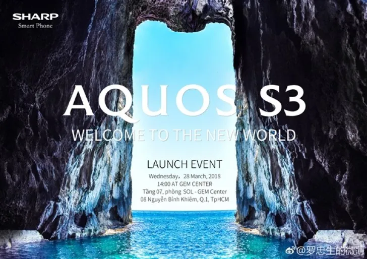 Smartphone Sharp Aquos S3 thiết kế tai thỏ ra mắt vào ngày 28/3 - Ảnh 1. Smartphone Sharp Aquos S3 thiết kế tai thỏ ra mắt vào ngày 28/3 - Ảnh 1.