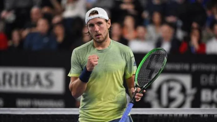 Lucas Pouille vào chung kết giải Dubai Tennis Championships - Ảnh 1. Lucas Pouille vào chung kết giải Dubai Tennis Championships - Ảnh 1.