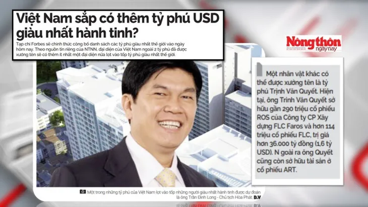 Nỗi niềm đằng sau bản danh sách tỷ phú - Ảnh 1. Nỗi niềm đằng sau bản danh sách tỷ phú - Ảnh 1.