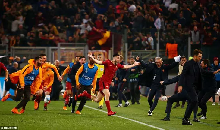 ẢNH: AS Roma ngược dòng không tưởng, loại Barcelona khỏi Champions League - Ảnh 13. ẢNH: AS Roma ngược dòng không tưởng, loại Barcelona khỏi Champions League - Ảnh 13.