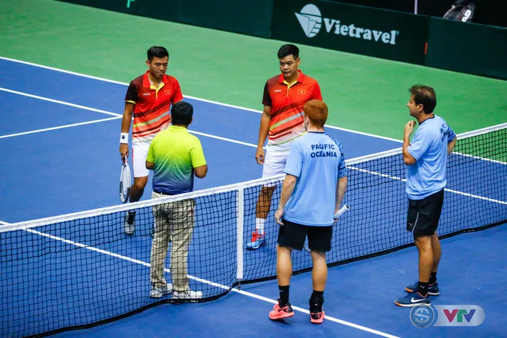 ĐT Việt Nam giành chiến thắng ngày ra quân Davis Cup 2018 - Ảnh 2. ĐT Việt Nam giành chiến thắng ngày ra quân Davis Cup 2018 - Ảnh 2.