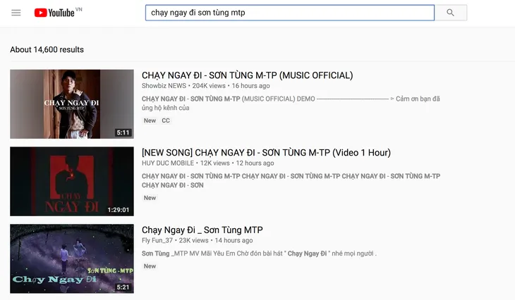 Sức hút của Sơn Tùng M-TP: Chưa ra MV chính thức nhưng đã ngập tràn hàng nghìn MV giả mạo - Ảnh 2. Sức hút của Sơn Tùng M-TP: Chưa ra MV chính thức nhưng đã ngập tràn hàng nghìn MV giả mạo - Ảnh 2.