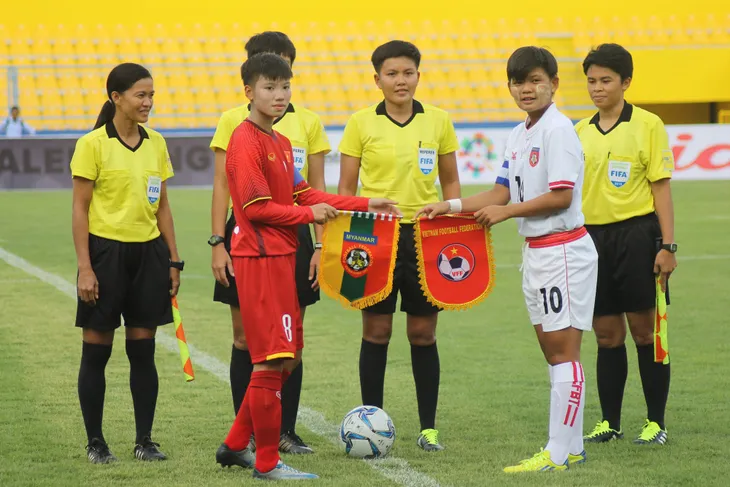 Bảng A U16 nữ ĐNA 2018: Phung phí cơ hội, U16 nữ Việt Nam bị U16 nữ Myanmar cầm hòa - Ảnh 1. Bảng A U16 nữ ĐNA 2018: Phung phí cơ hội, U16 nữ Việt Nam bị U16 nữ Myanmar cầm hòa - Ảnh 1.