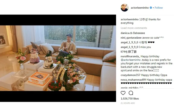 Lee Min Ho xúc động vì những lời chúc của fan nhân dịp kỷ niệm 12 năm vào nghề - Ảnh 1. Lee Min Ho xúc động vì những lời chúc của fan nhân dịp kỷ niệm 12 năm vào nghề - Ảnh 1.