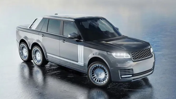 Tròn mắt với Range Rover độ siêu bán tải 6 bánh cho giới siêu giàu - Ảnh 4. Tròn mắt với Range Rover độ siêu bán tải 6 bánh cho giới siêu giàu - Ảnh 4.