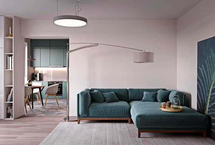 Căn hộ 60 m2 có một phòng ngủ đẹp trang nhã - Ảnh 1. Căn hộ 60 m2 có một phòng ngủ đẹp trang nhã - Ảnh 1.