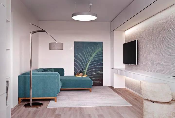 Căn hộ 60 m2 có một phòng ngủ đẹp trang nhã - Ảnh 2. Căn hộ 60 m2 có một phòng ngủ đẹp trang nhã - Ảnh 2.