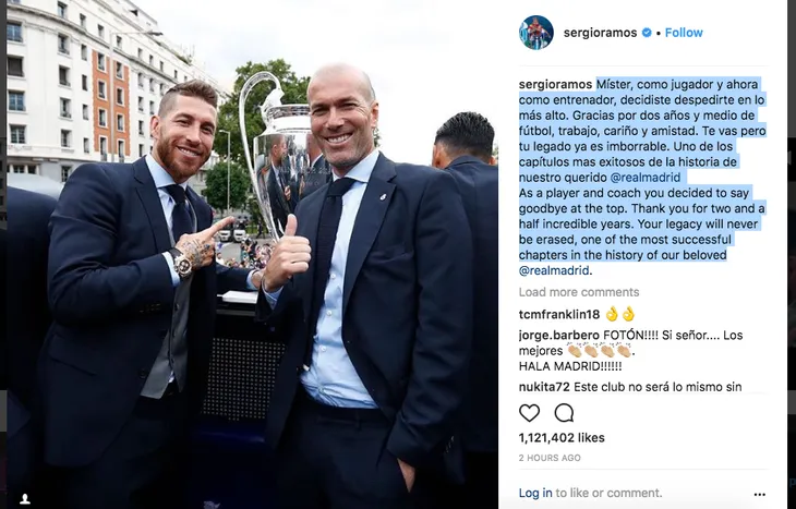 Các cầu thủ Real Madrid gửi lời tri ân đến HLV Zidane - Ảnh 2. Các cầu thủ Real Madrid gửi lời tri ân đến HLV Zidane - Ảnh 2.