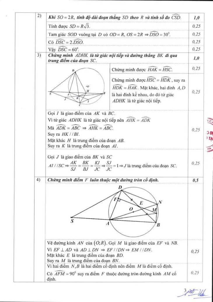 Sở GD&ĐT Hà Nội công bố đáp án chính thức môn Toán thi vào lớp 10 - Ảnh 3. Sở GD&ĐT Hà Nội công bố đáp án chính thức môn Toán thi vào lớp 10 - Ảnh 3.