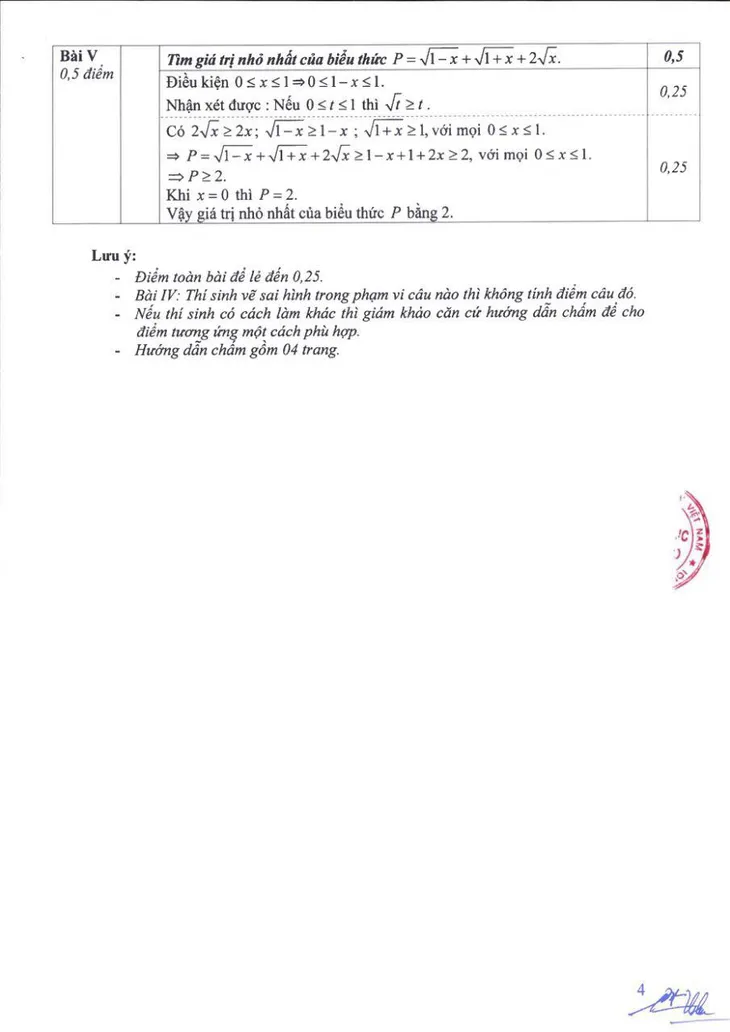 Sở GD&ĐT Hà Nội công bố đáp án chính thức môn Toán thi vào lớp 10 - Ảnh 4. Sở GD&ĐT Hà Nội công bố đáp án chính thức môn Toán thi vào lớp 10 - Ảnh 4.