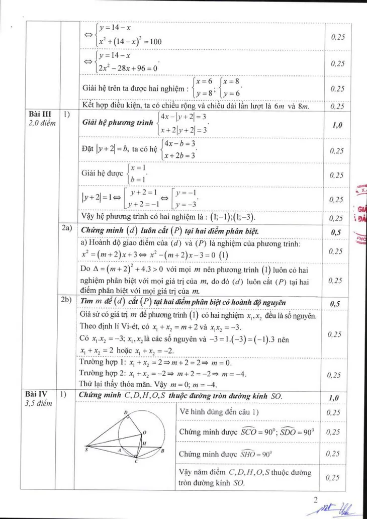 Sở GD&ĐT Hà Nội công bố đáp án chính thức môn Toán thi vào lớp 10 - Ảnh 2. Sở GD&ĐT Hà Nội công bố đáp án chính thức môn Toán thi vào lớp 10 - Ảnh 2.