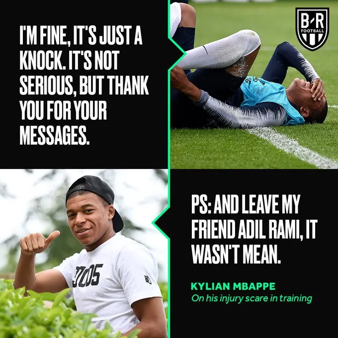 Kylian Mbappe lên tiếng trấn an người hâm mộ sau chấn thương - Ảnh 2. Kylian Mbappe lên tiếng trấn an người hâm mộ sau chấn thương - Ảnh 2.