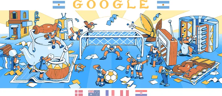 Doodle của Google trong ngày thi đấu thứ 8 của World Cup 2018 có gì? - Ảnh 1. Doodle của Google trong ngày thi đấu thứ 8 của World Cup 2018 có gì? - Ảnh 1.