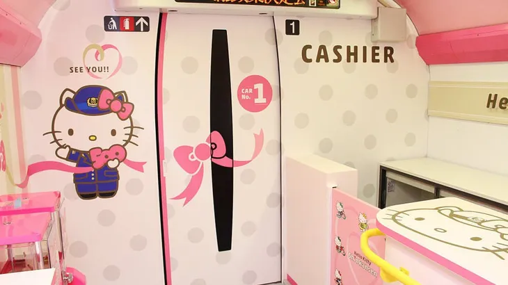 Mê mẩn với tàu cao tốc Hello Kitty siêu dễ thương ở Nhật Bản - Ảnh 7. Mê mẩn với tàu cao tốc Hello Kitty siêu dễ thương ở Nhật Bản - Ảnh 7.